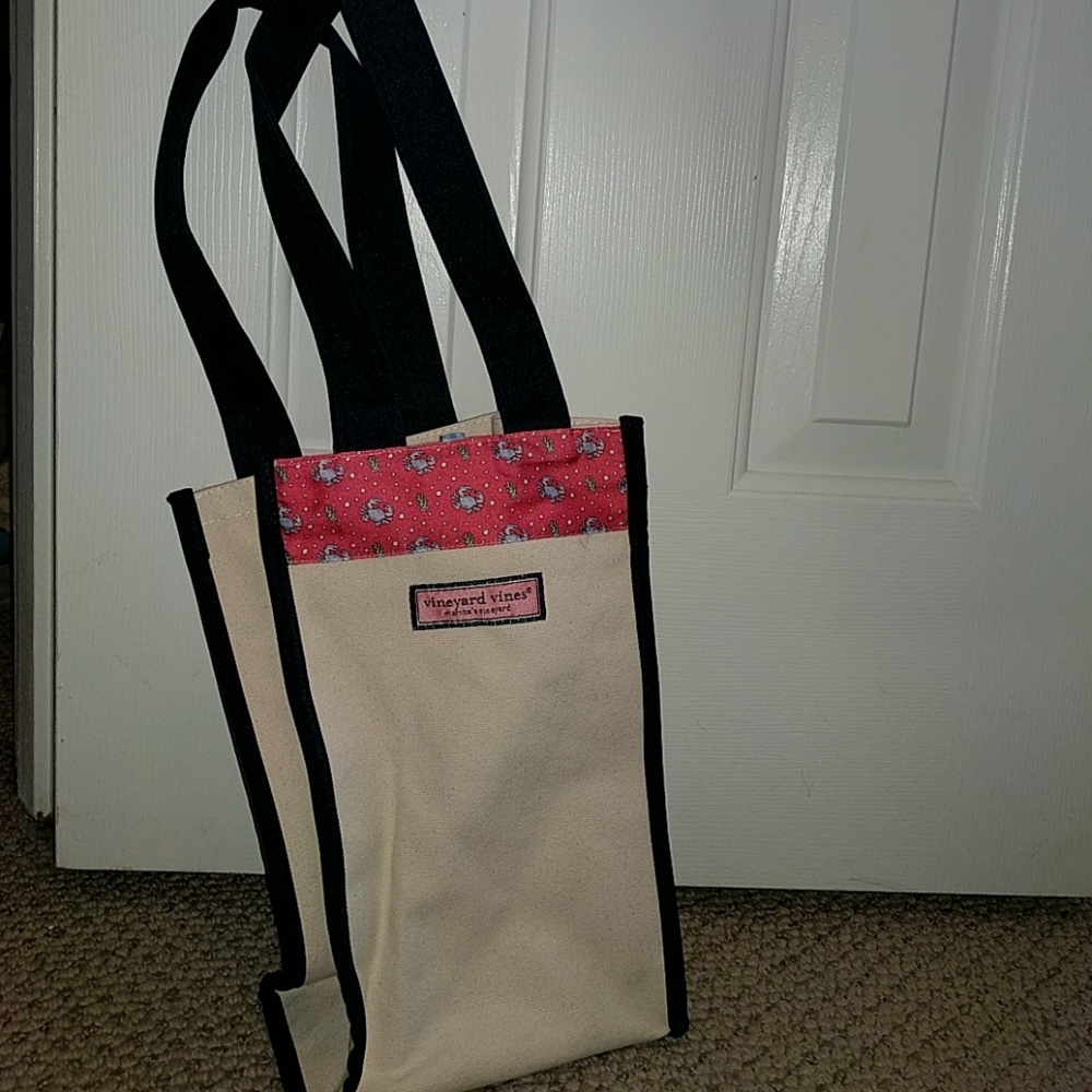 Vineyard Vines wine tote